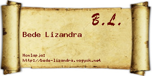 Bede Lizandra névjegykártya